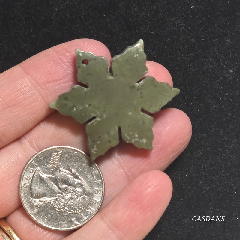 Petrified Wood Snowflake (Drilled)