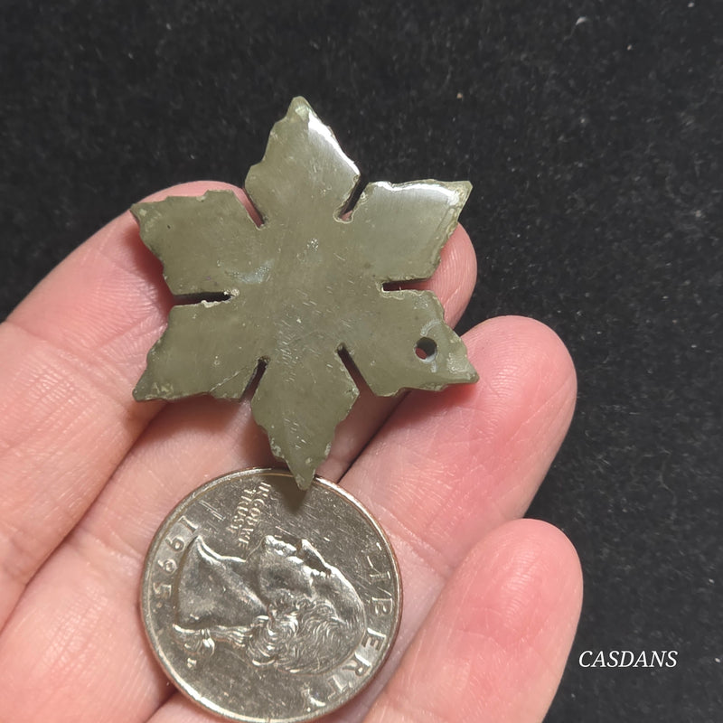 Petrified Wood Snowflake (Drilled)