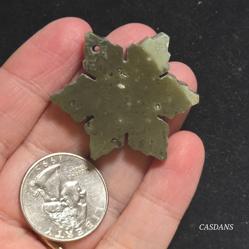 Petrified Wood Snowflake (Drilled)