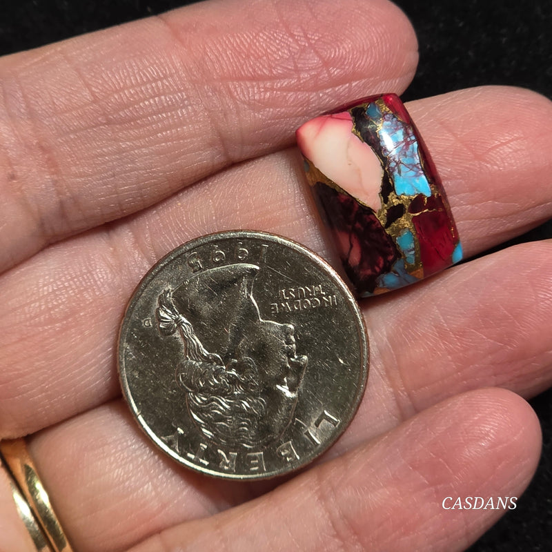 Cranberry Blues Composite Cabochon