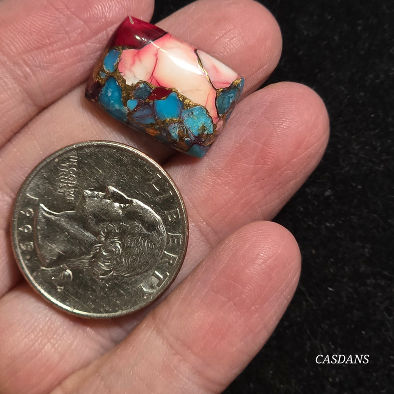 Cranberry Blues Composite Cabochon