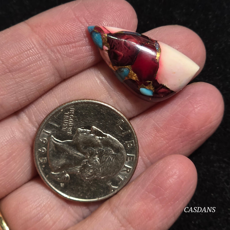 Cranberry Blues Composite Cabochon