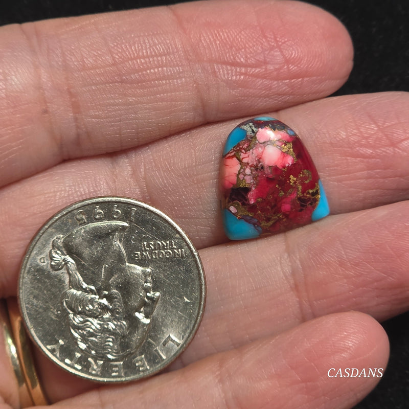 Cranberry Blues Composite Cabochon