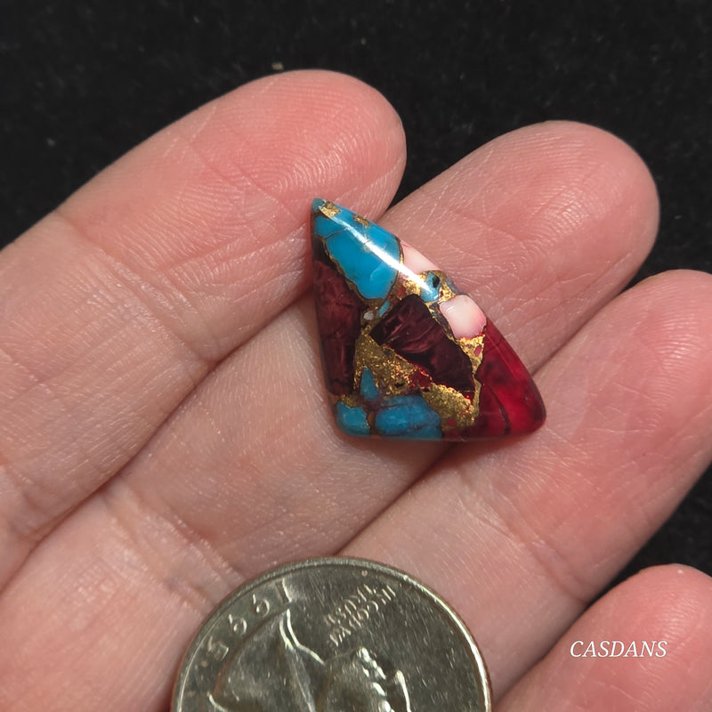 Cranberry Blues Composite Cabochon