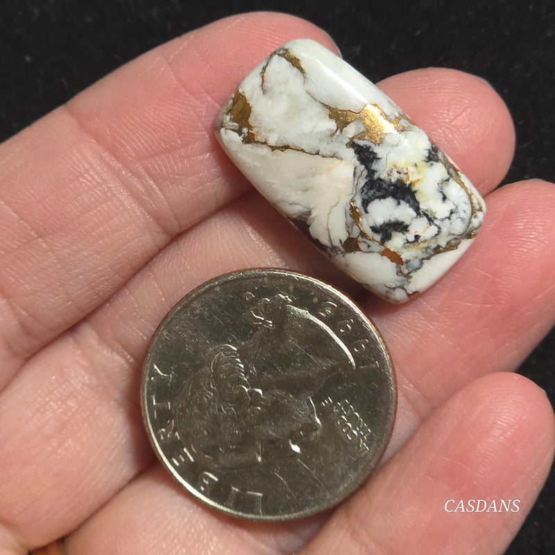 White Buffalo Bronze Composite Cabochon