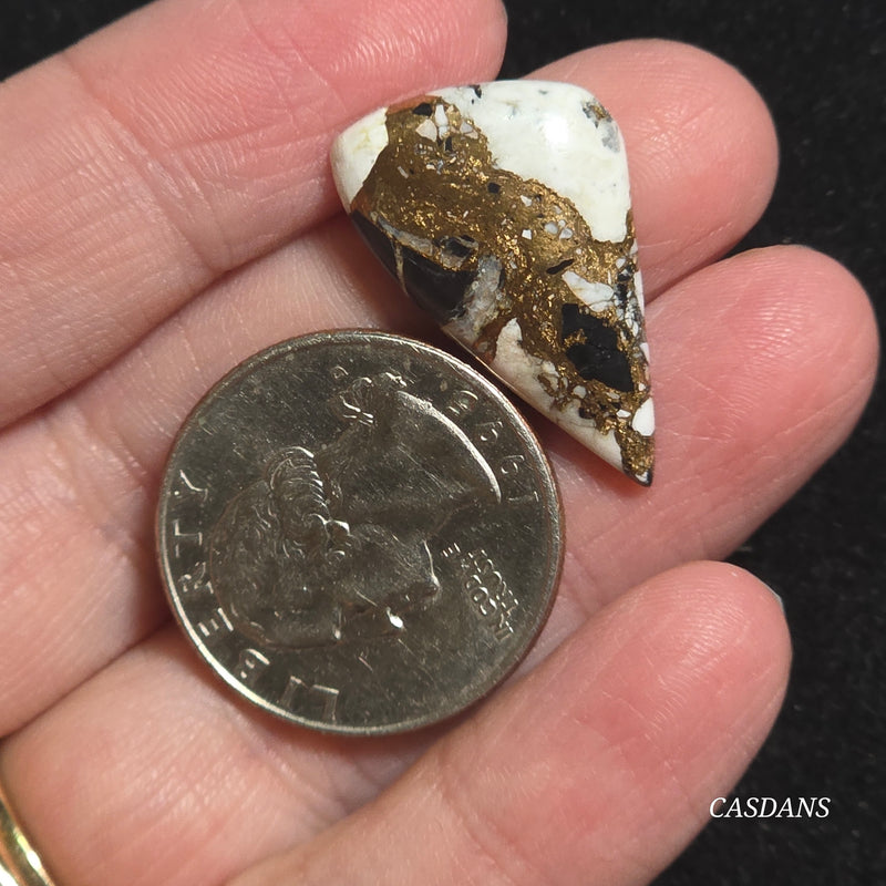 White Buffalo Bronze Composite Cabochon