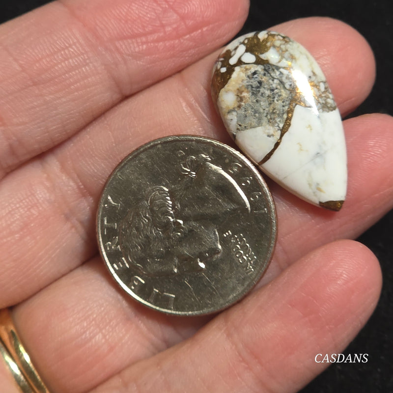 White Buffalo Bronze Composite Cabochon