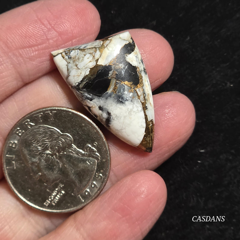 White Buffalo Bronze Composite Cabochon