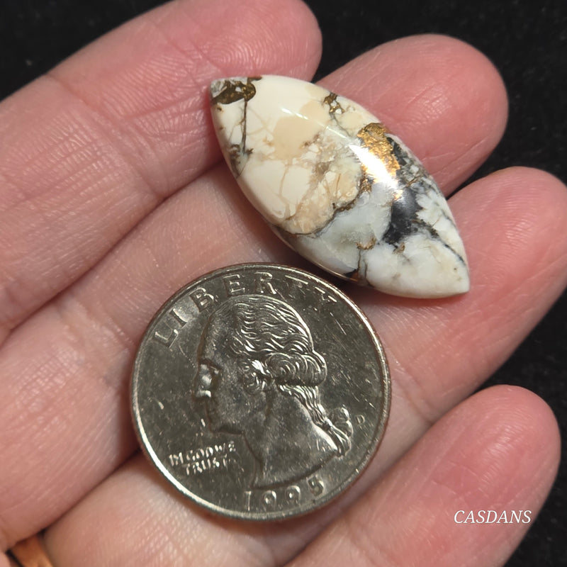 White Buffalo Bronze Composite Cabochon