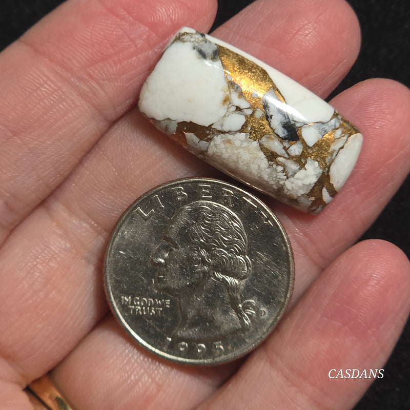 White Buffalo Bronze Composite Cabochon