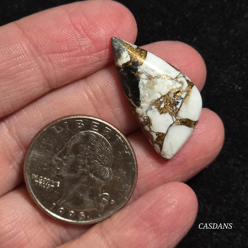 White Buffalo Bronze Composite Cabochon