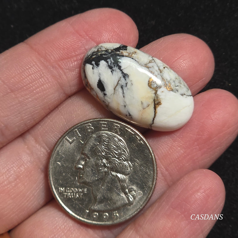 White Buffalo Bronze Composite Cabochon