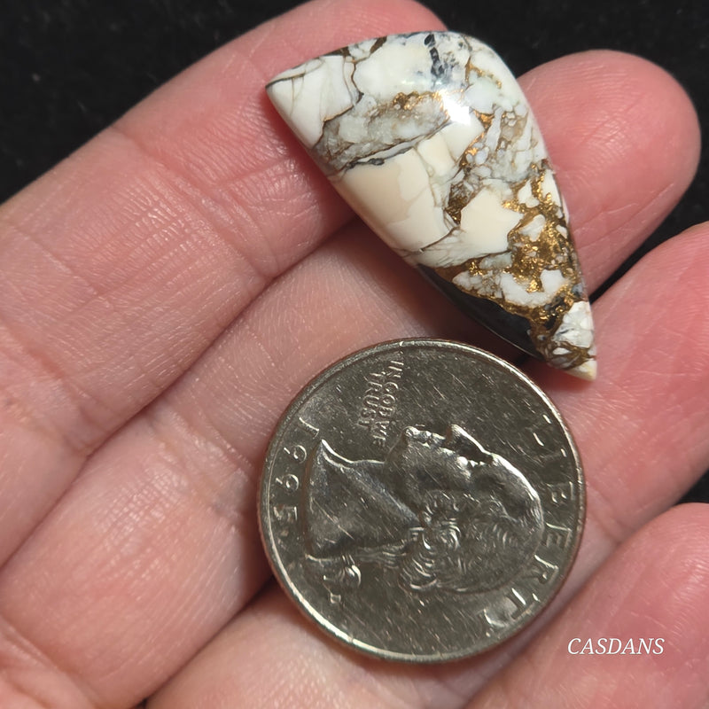 White Buffalo Bronze Composite Cabochon