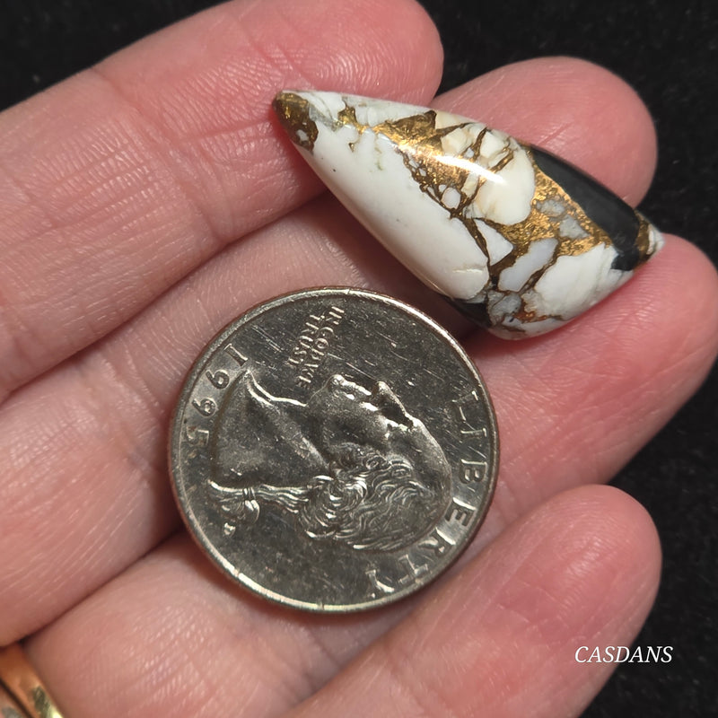 White Buffalo Bronze Composite Cabochon