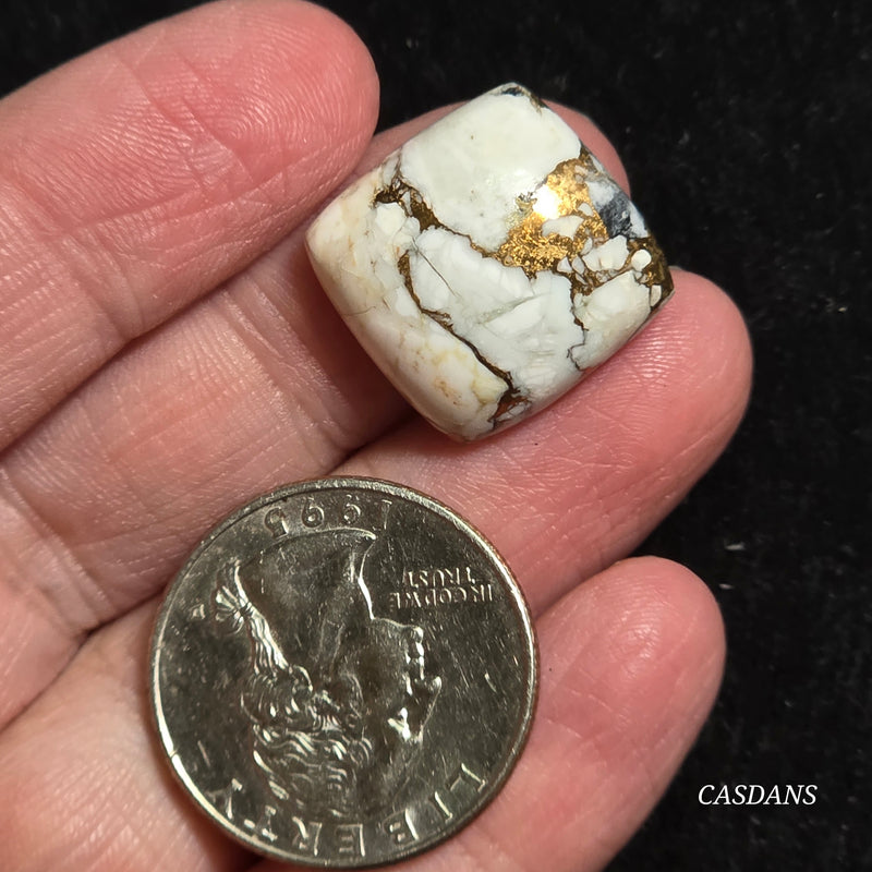 White Buffalo Bronze Composite Cabochon