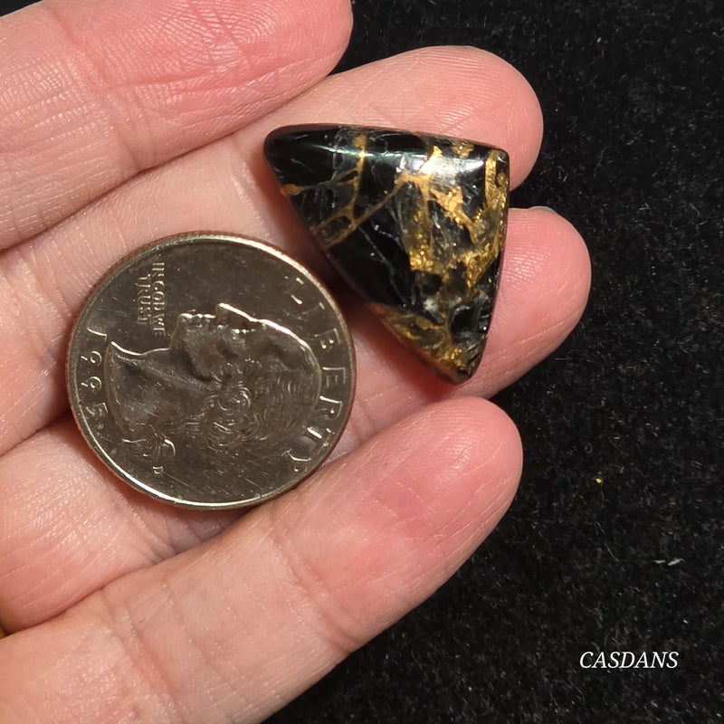 Obsidian Bronze Composite Cabochon