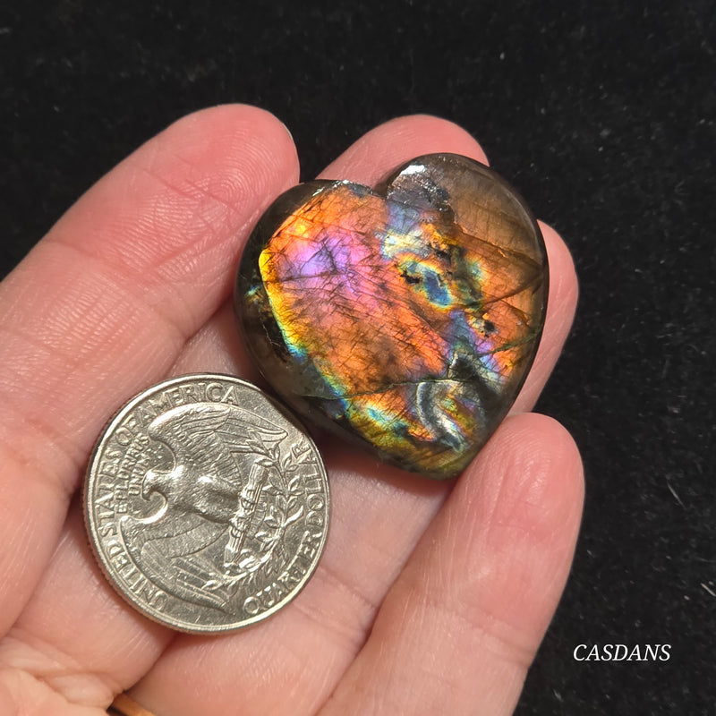 Labradorite Heart Cabochon