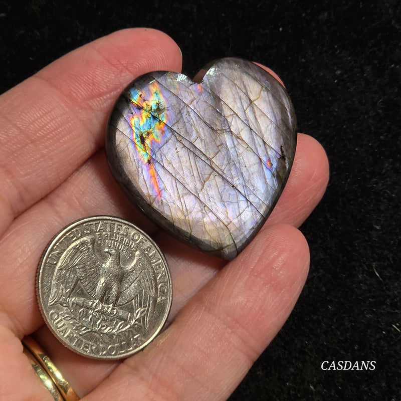 Labradorite Heart Cabochon