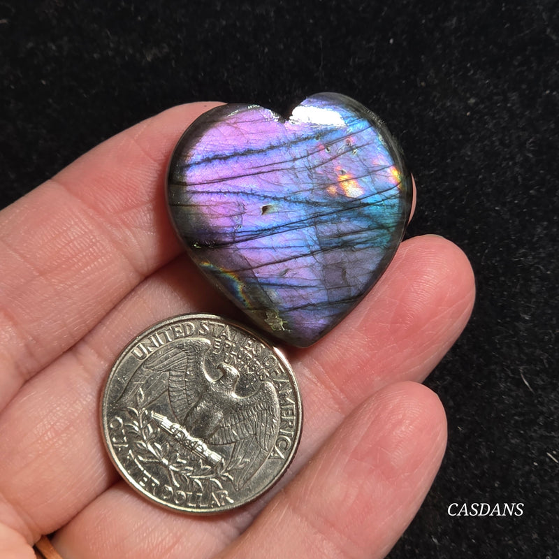 Labradorite Heart Cabochon