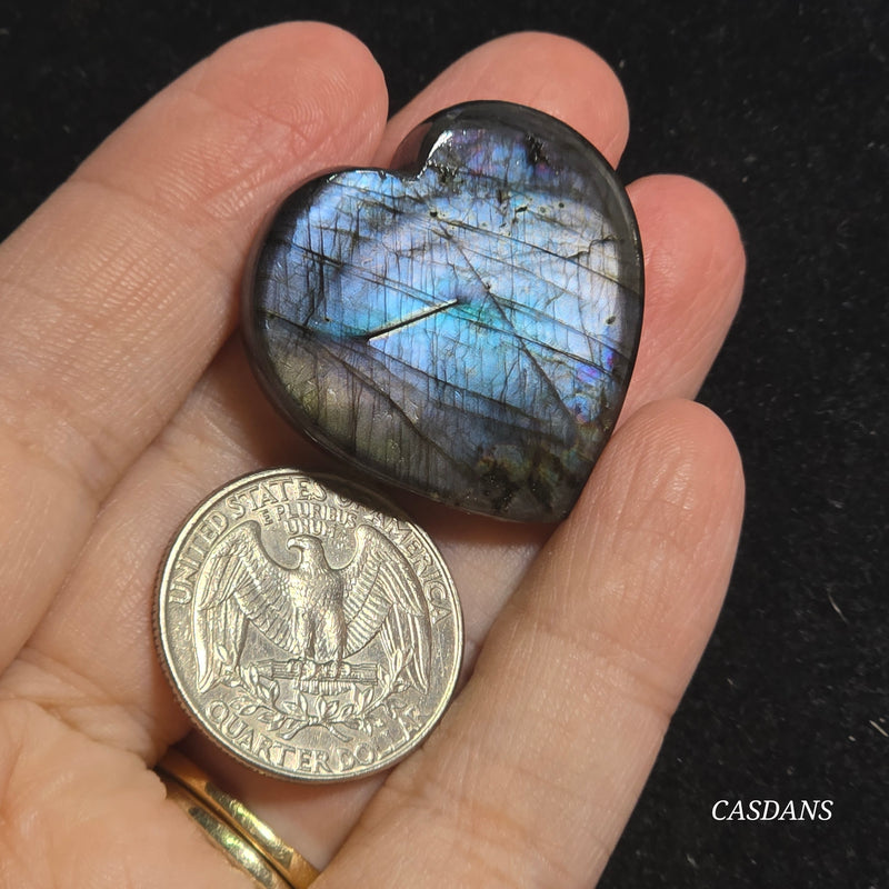 Labradorite Heart Cabochon