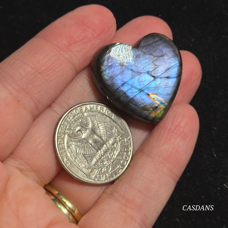 Labradorite Heart Cabochon