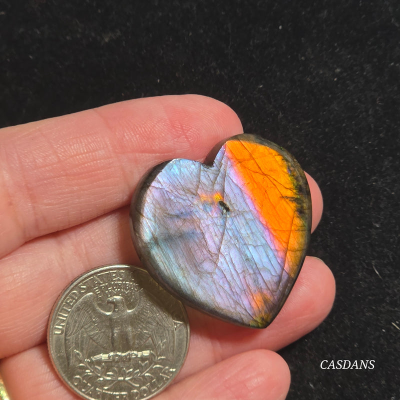 Labradorite Heart Cabochon