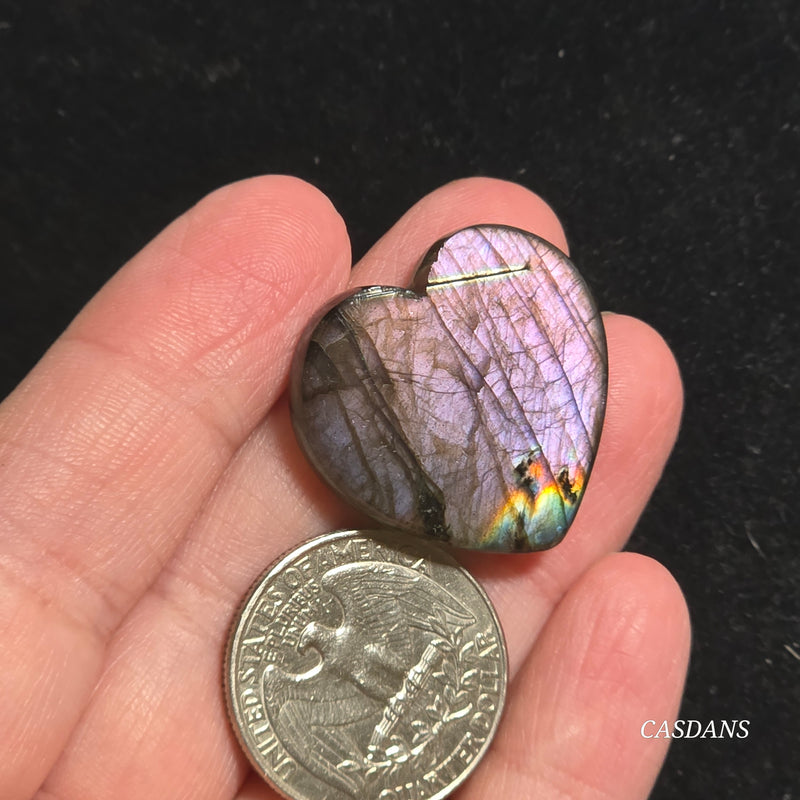 Labradorite Heart Cabochon