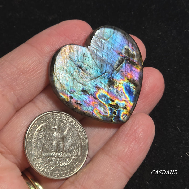 Labradorite Heart Cabochon