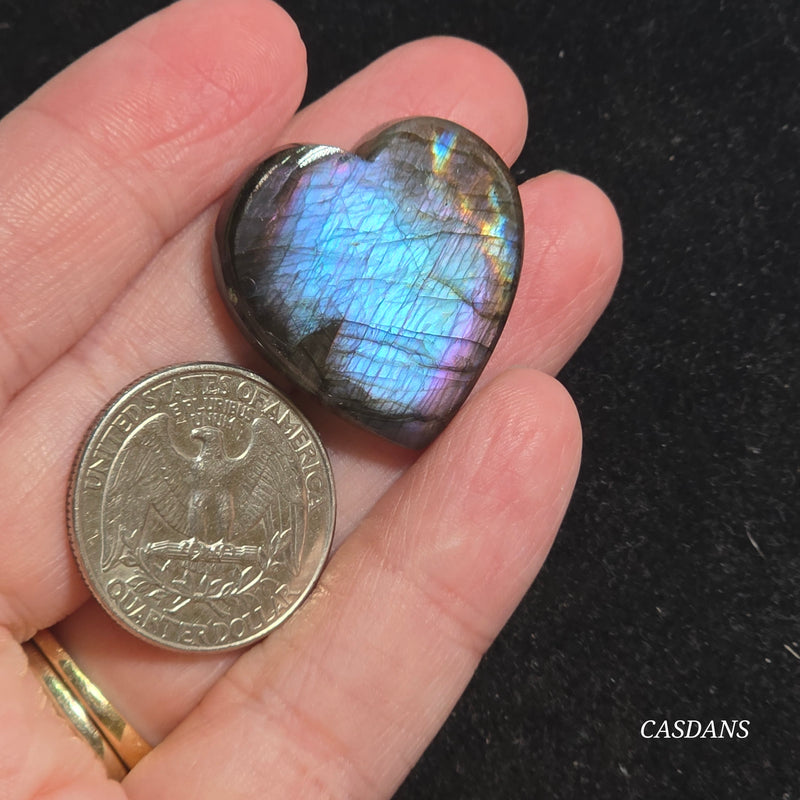 Labradorite Heart Cabochon