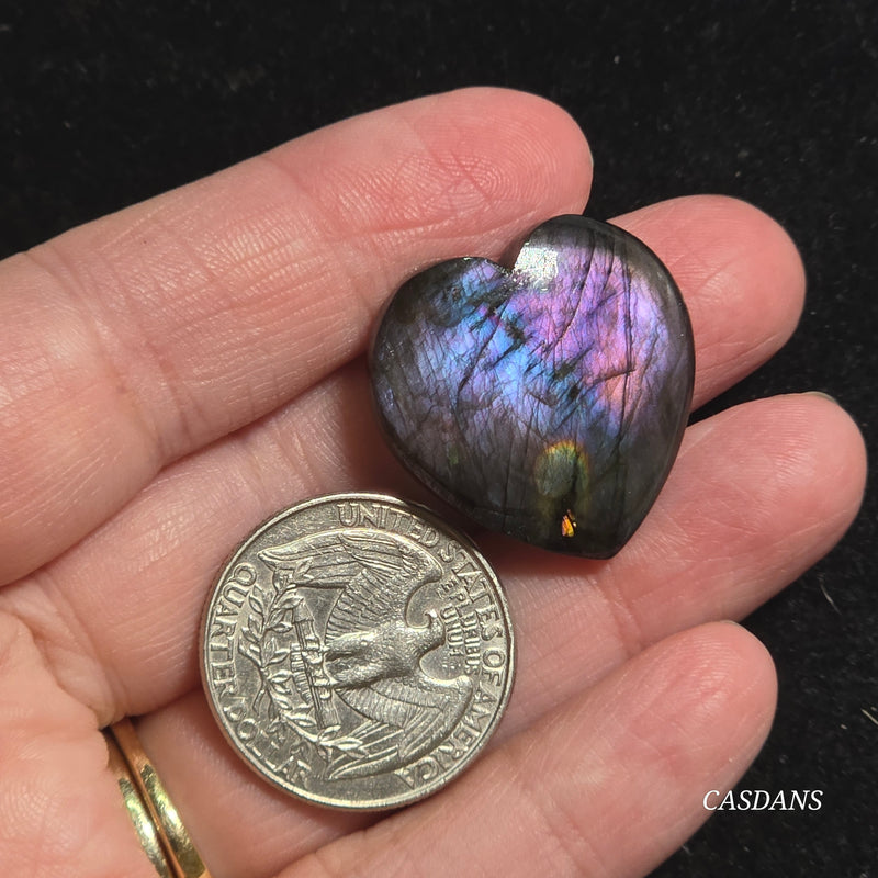 Labradorite Heart Cabochon