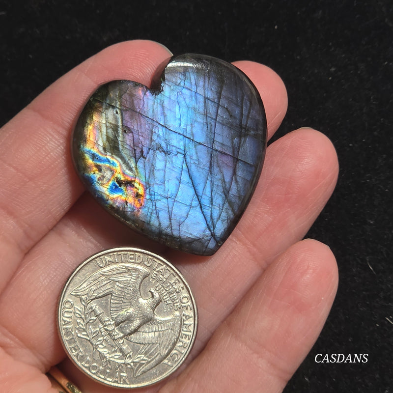 Labradorite Heart Cabochon