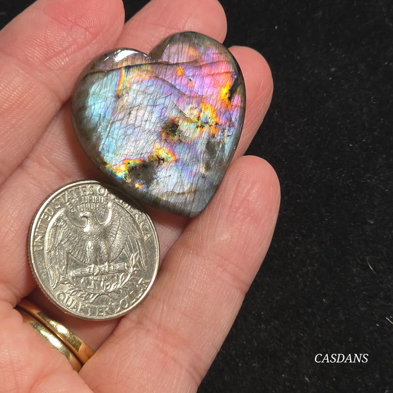 Labradorite Heart Cabochon