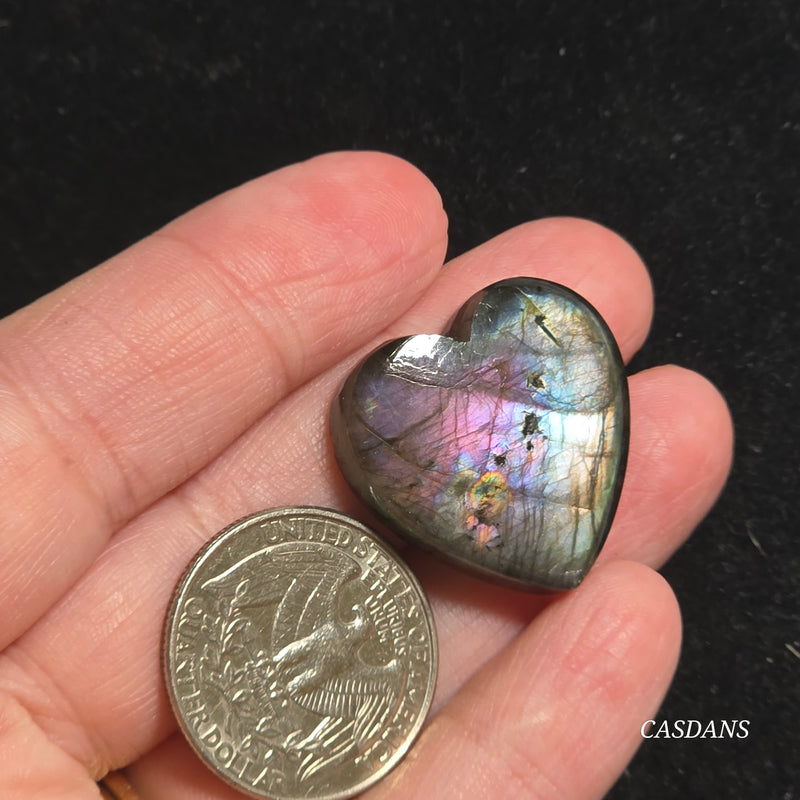 Labradorite Heart Cabochon