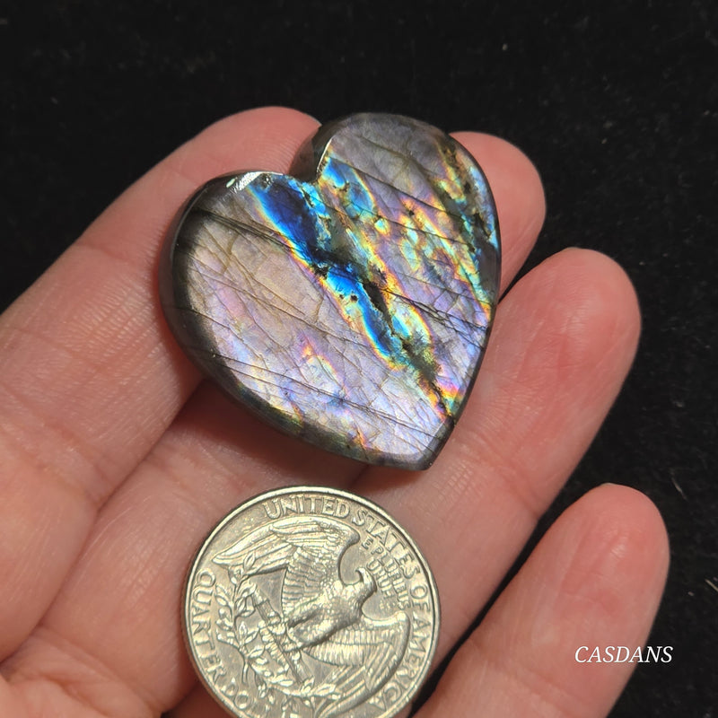 Labradorite Heart Cabochon