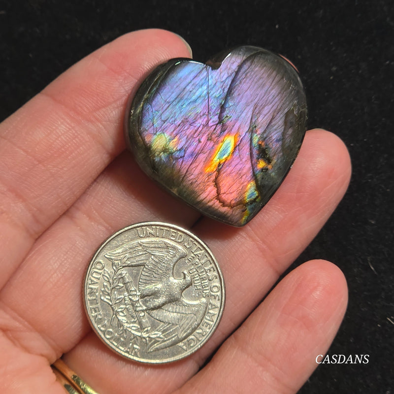 Labradorite Heart Cabochon