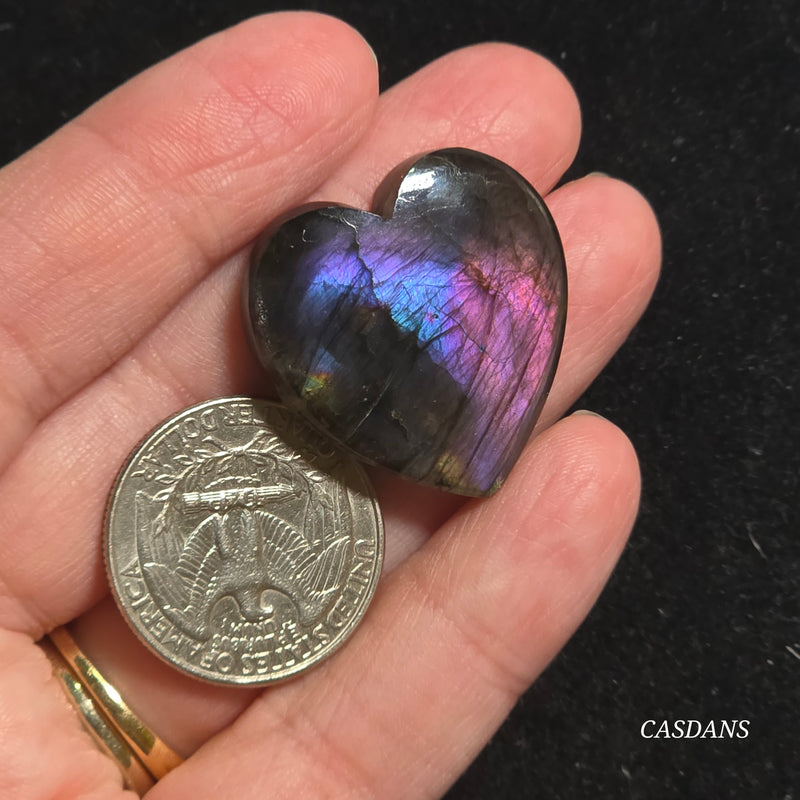 Labradorite Heart Cabochon