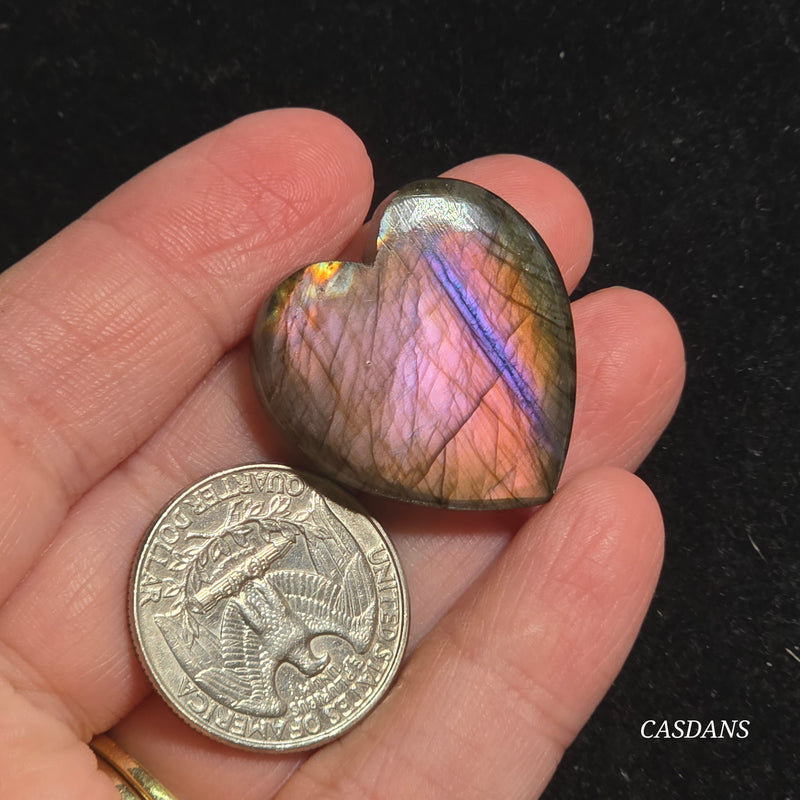 Labradorite Heart Cabochon