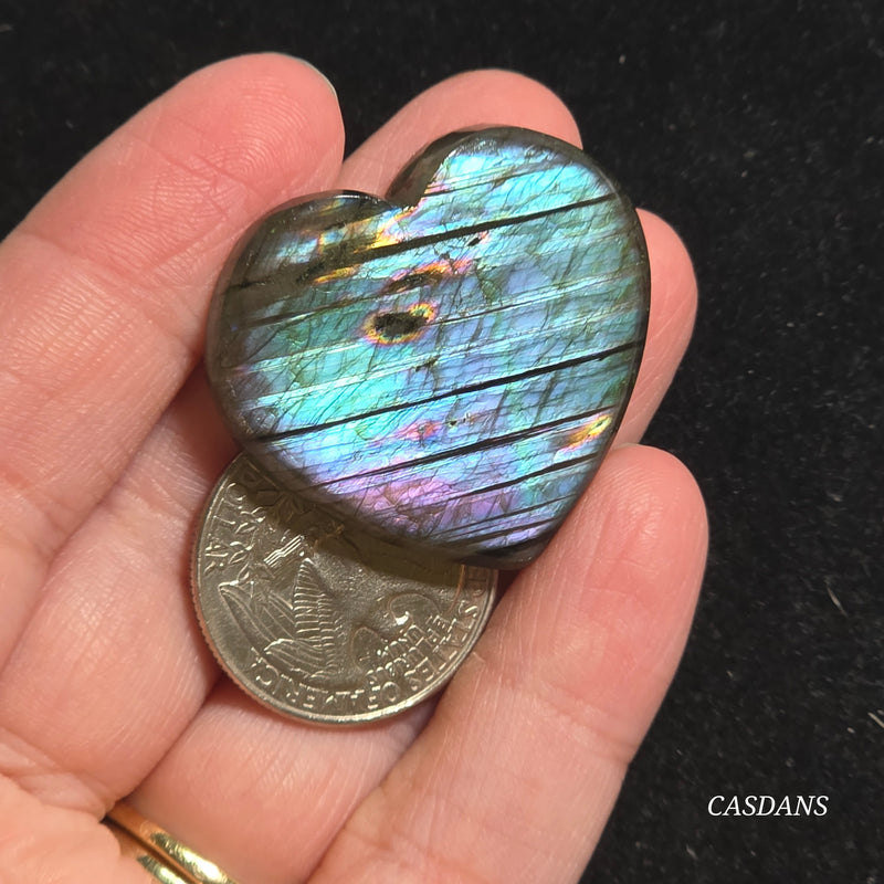 Labradorite Heart Cabochon