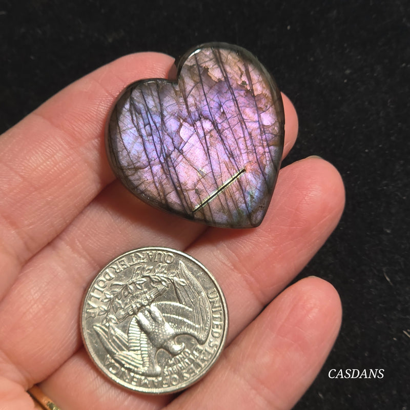 Labradorite Heart Cabochon
