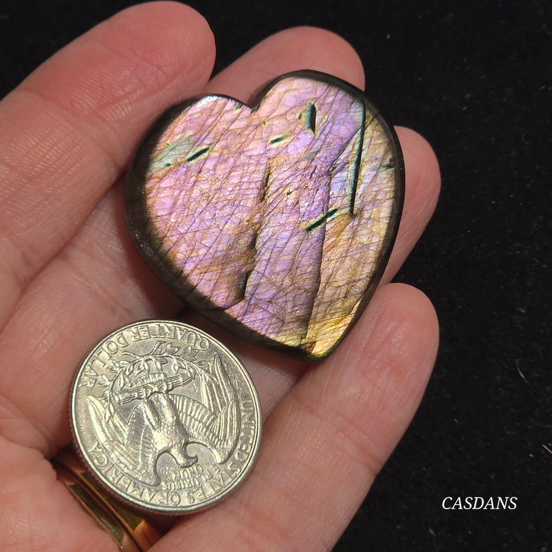 Labradorite Heart Cabochon