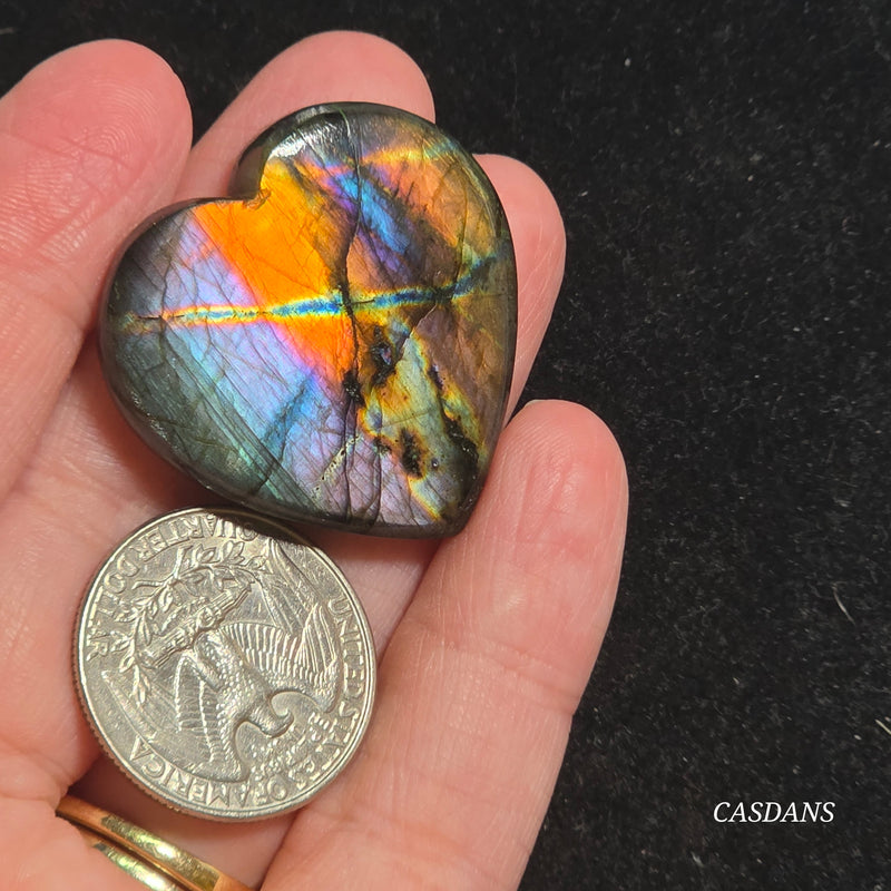 Labradorite Heart Cabochon
