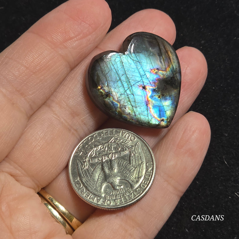 Labradorite Heart Cabochon