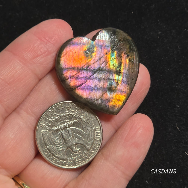 Labradorite Heart Cabochon