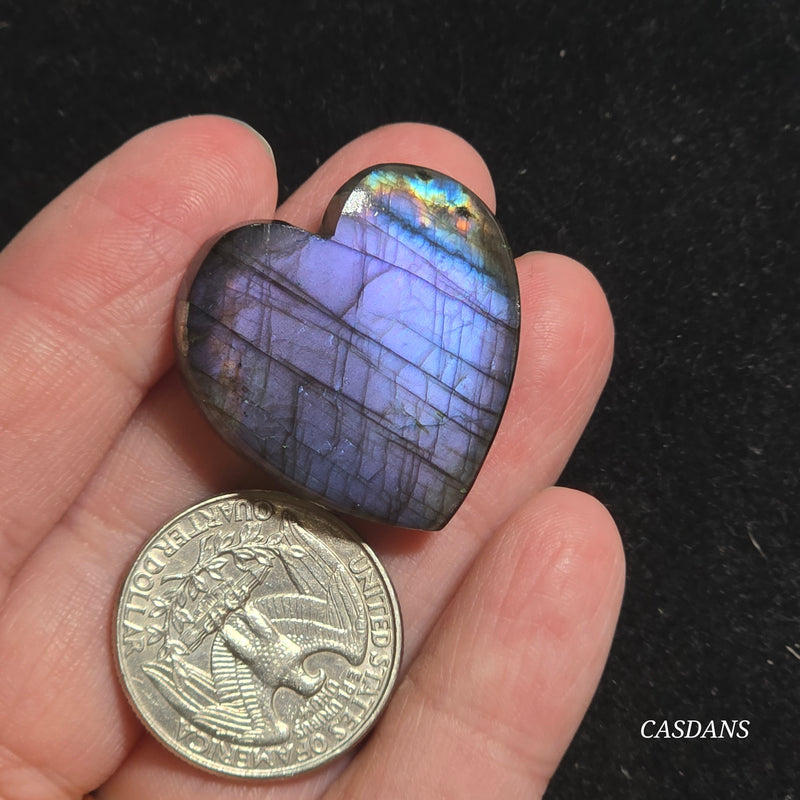 Labradorite Heart Cabochon