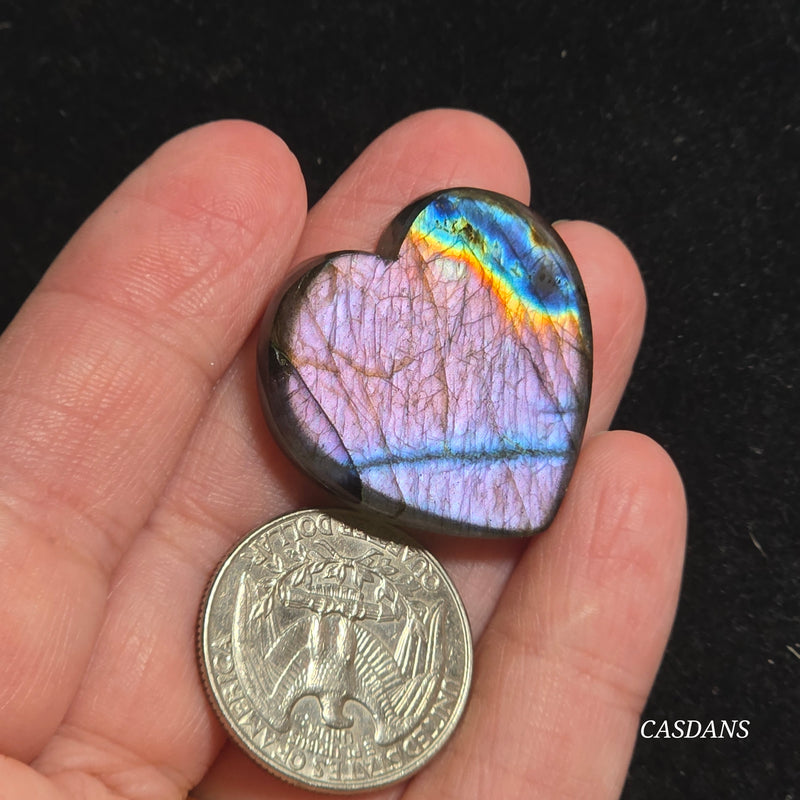 Labradorite Heart Cabochon