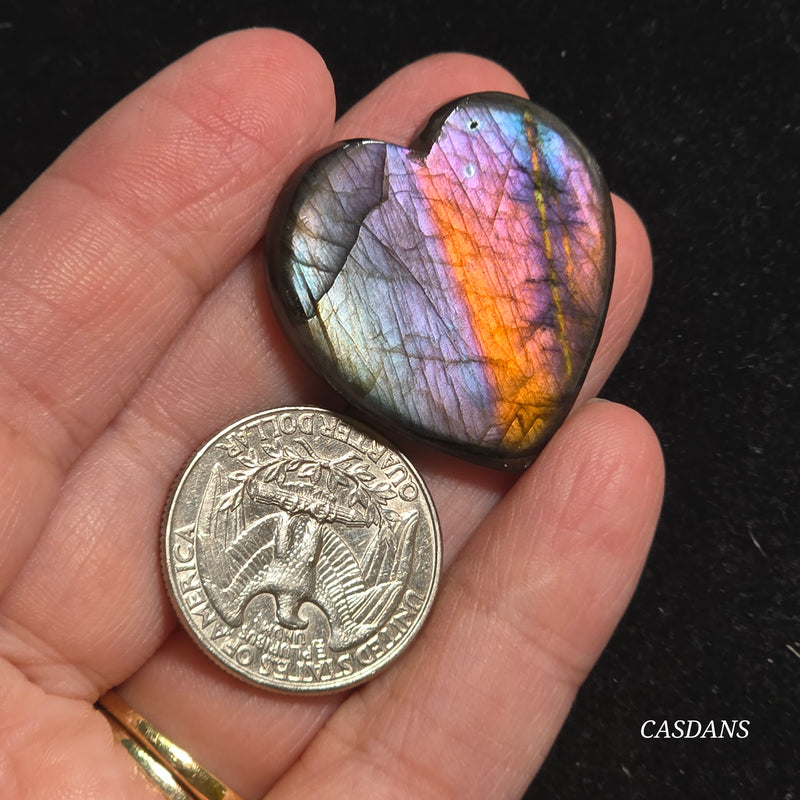 Labradorite Heart Cabochon