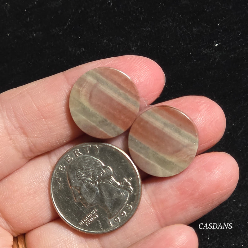 Polychrome Jasper Cabochon Pair
