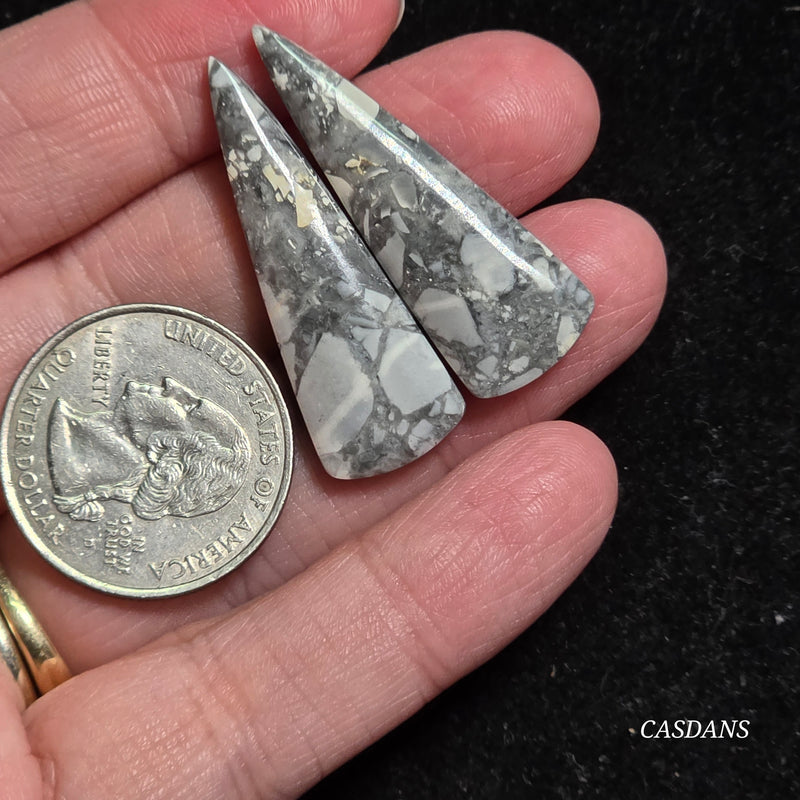 Maligano Jasper Cabochon Pair
