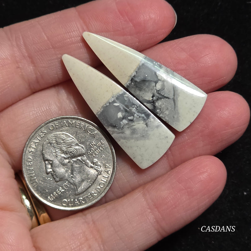 Maligano Jasper Cabochon Pair