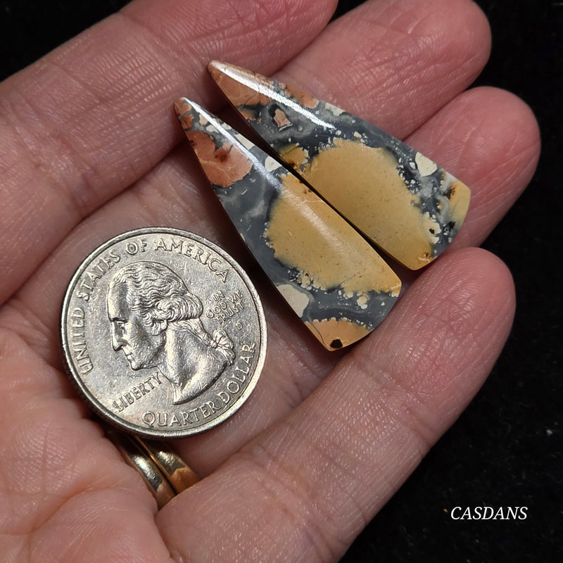 Maligano Jasper Cabochon Pair